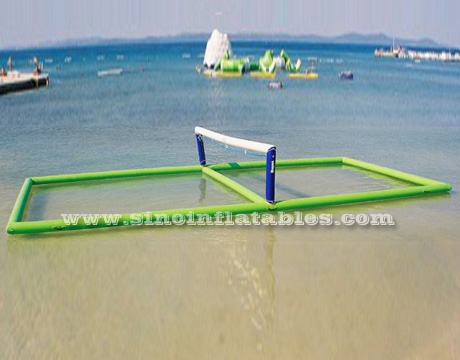 Mobile giant floating inflatable water volleyball court for kids N adults  water entertainments